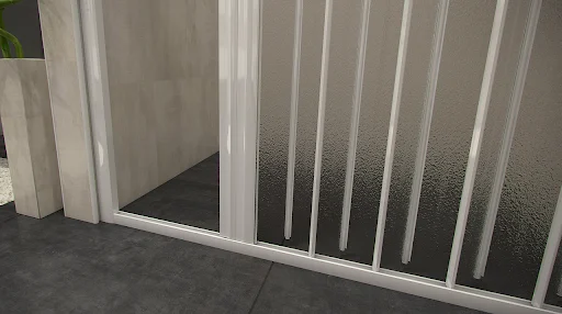 Shower door and frame