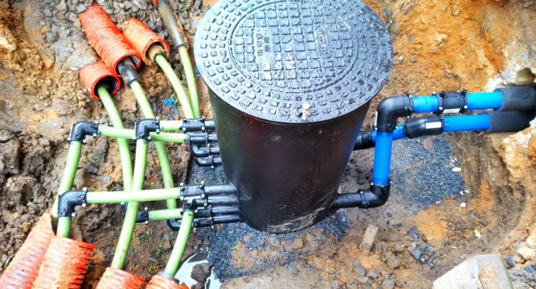 Instalace systému tepelného čerpadla s geotermálními vrty.
