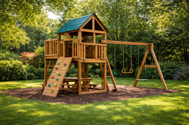 Wooden children's playset