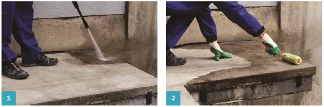Balcony cleaning process